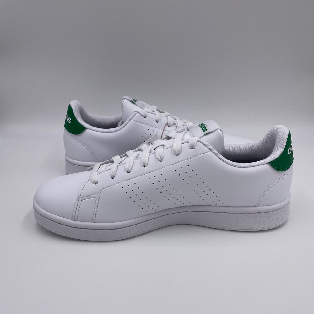 adidas Advantage White / Green Men's Shoes - Picture 2 of 8